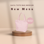 GAYA TOTE BAG M - STRAWBERRY MILKSHAKE
