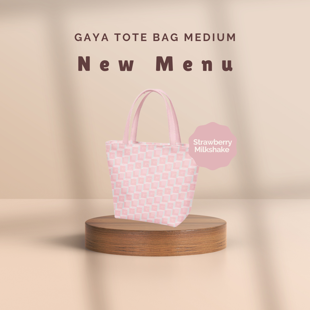 GAYA TOTE BAG M - STRAWBERRY MILKSHAKE